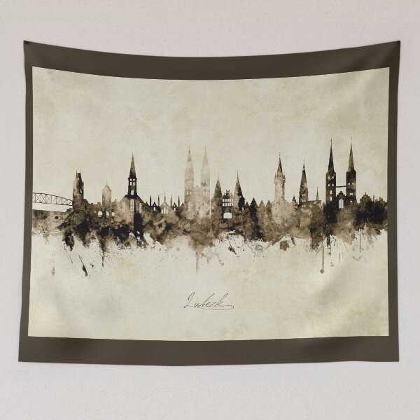 Item preview, Lubeck Germany Skyline designed and sold by ArtPrints.