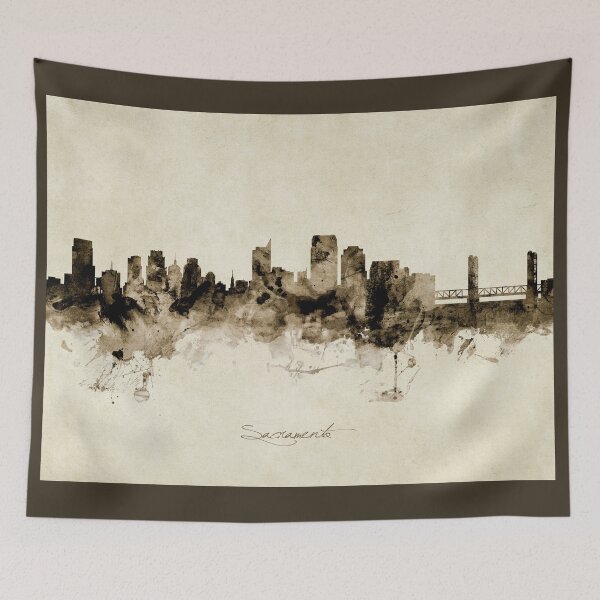 Item preview, Sacramento California Skyline designed and sold by ArtPrints.