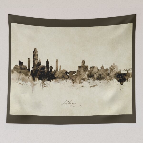 Aperçu de l'œuvre Albany New York Skyline créée et vendue par ArtPrints.