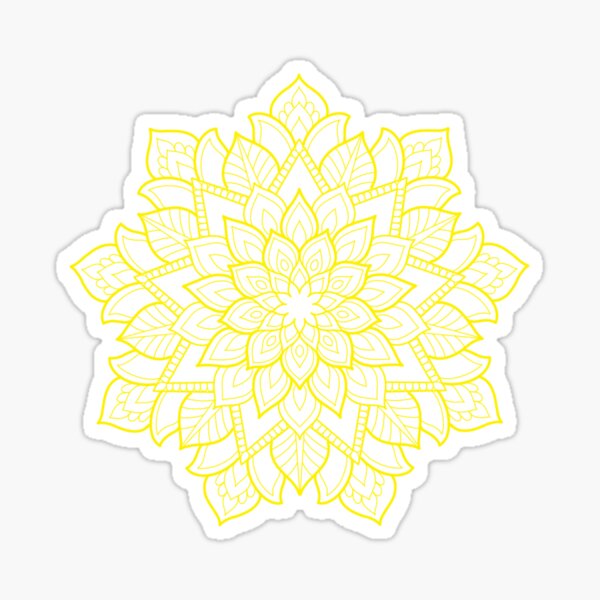 Mandala yellow Sticker