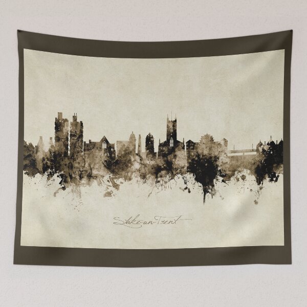 Item preview, Stoke-on-Trent England Skyline designed and sold by ArtPrints.