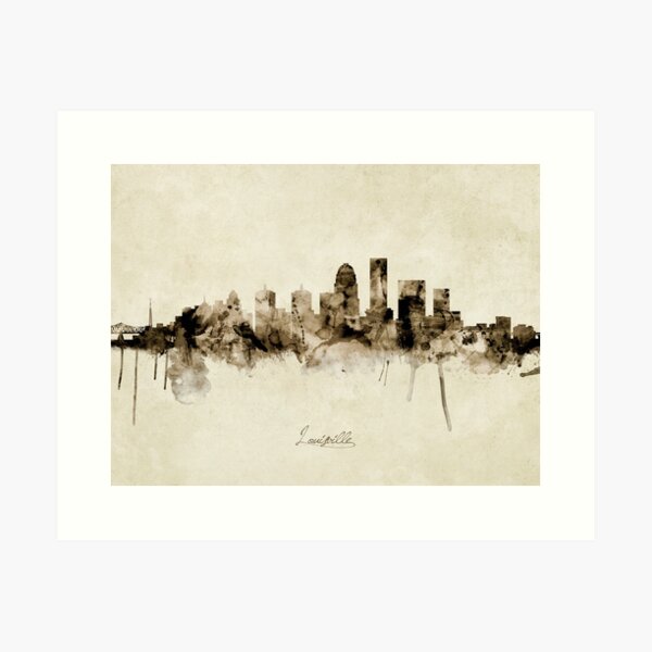 Item preview, Louisville Kentucky City Skyline designed and sold by ArtPrints.