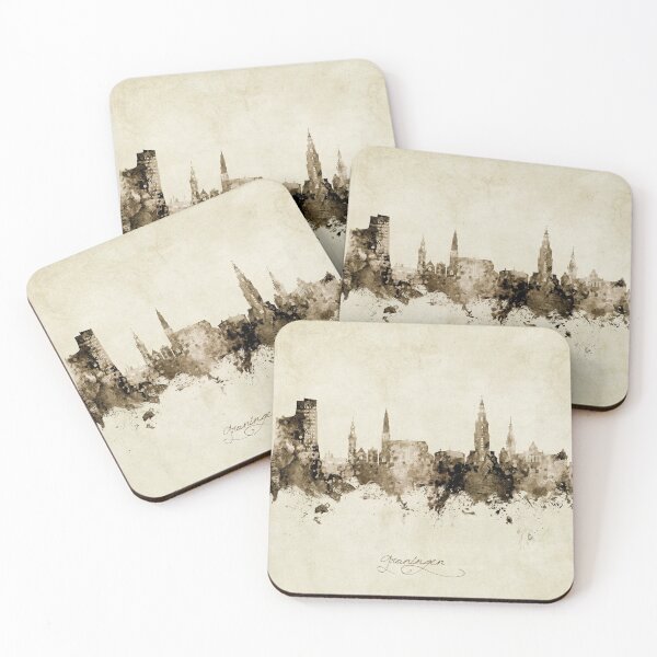 Item preview, Groningen The Netherlands Skyline designed and sold by ArtPrints.