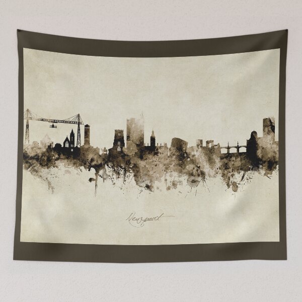 Artikelvorschau, Newport Wales Skyline entworfen und verkauft von ArtPrints.