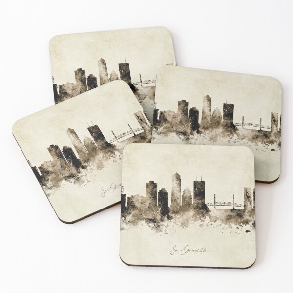 Aperçu de l'œuvre Jacksonville Florida Skyline créée et vendue par ArtPrints.