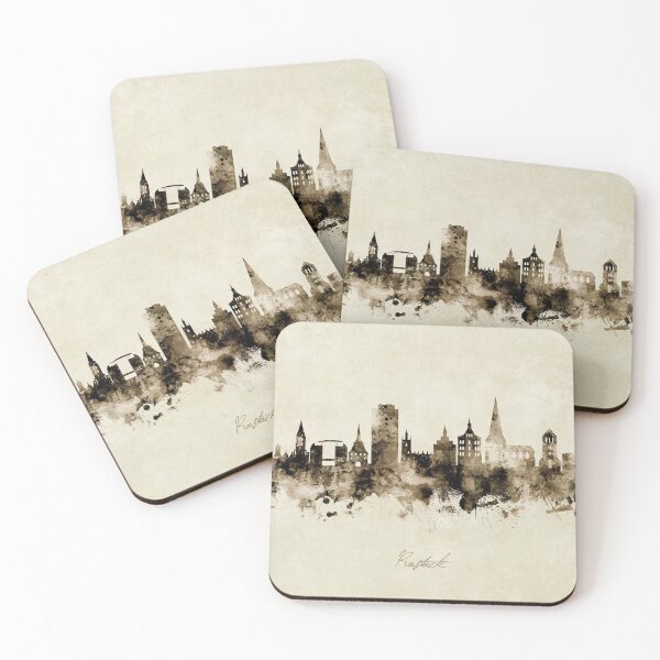 Item preview, Rostock Germany Skyline designed and sold by ArtPrints.