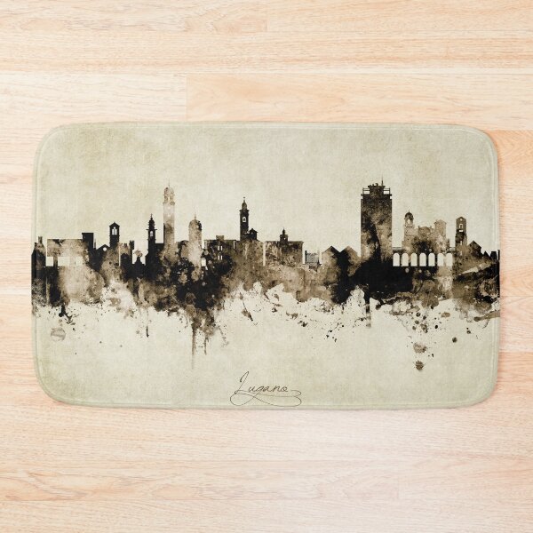 Item preview, Lugano Switzerland Skyline designed and sold by ArtPrints.