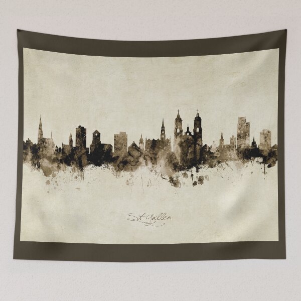 Item preview, St Gallen Switzerland Skyline designed and sold by ArtPrints.