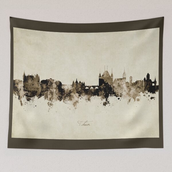 Item preview, Thun Switzerland Skyline designed and sold by ArtPrints.