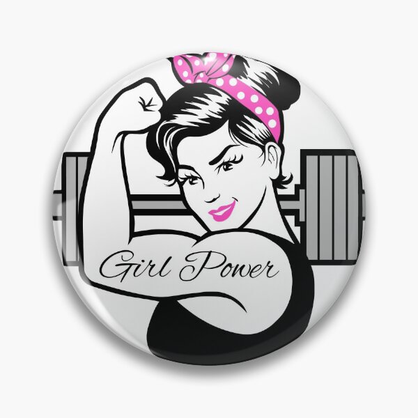Item preview, fitness girl, girl power, barbell girl, weightlifting girl designed and sold by Tim Addison.