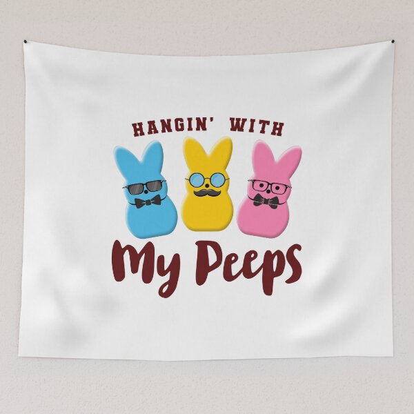 Item preview, Hangin With My Peeps Funny Easter Bunny for Men women T shirt designed and sold by hadleydesigns.