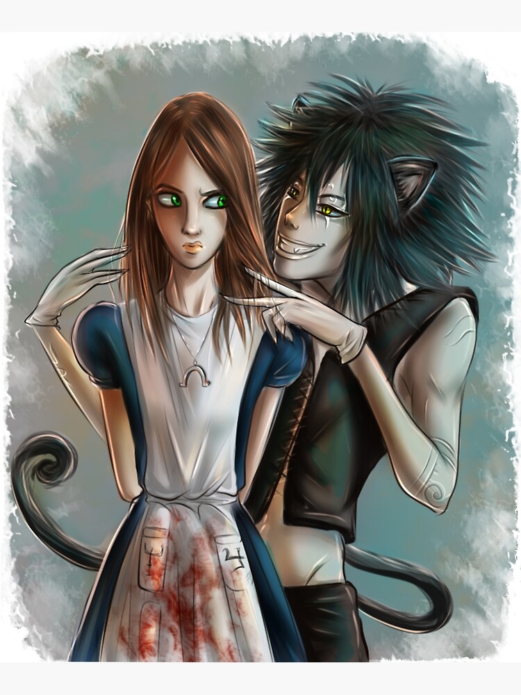 Alice: Madness Returns-Alice Liddell, Cheshire Cat, White Rabbit | Art  Board Print