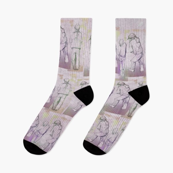 Item preview, Random Watchers Sketches in Purple designed and sold by WatersEdgeGal.