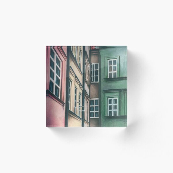 Polish Townhouses Acrylic Block