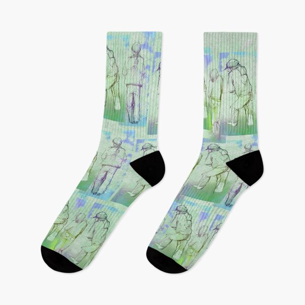 Item preview, Random Watchers Sketches in Bold Green designed and sold by WatersEdgeGal.