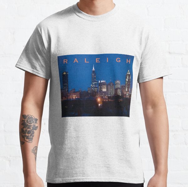Raleigh NC downtown at night photo Classic T-Shirt