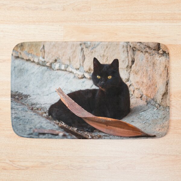 Item preview, Black Cat with Dry Palm Leaf designed and sold by Vienewi.