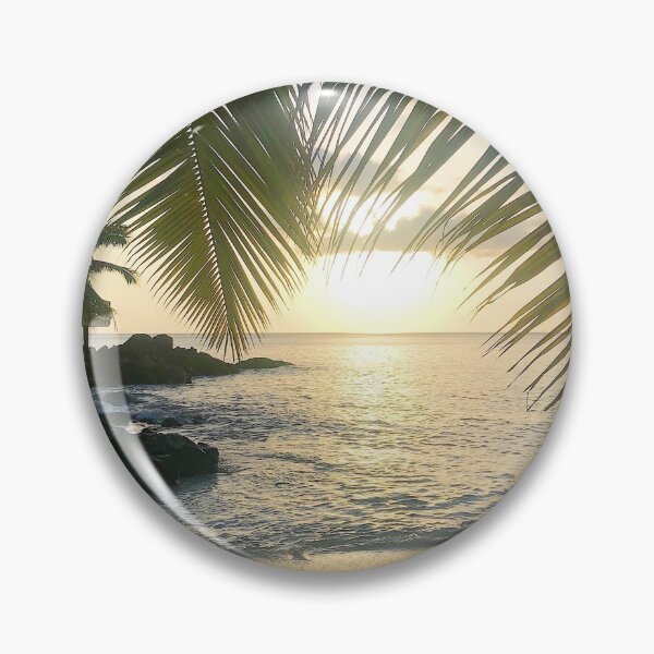 Item preview, Seychelles mahe island beach palm trees paradise print designed and sold by Simply The West Prints.