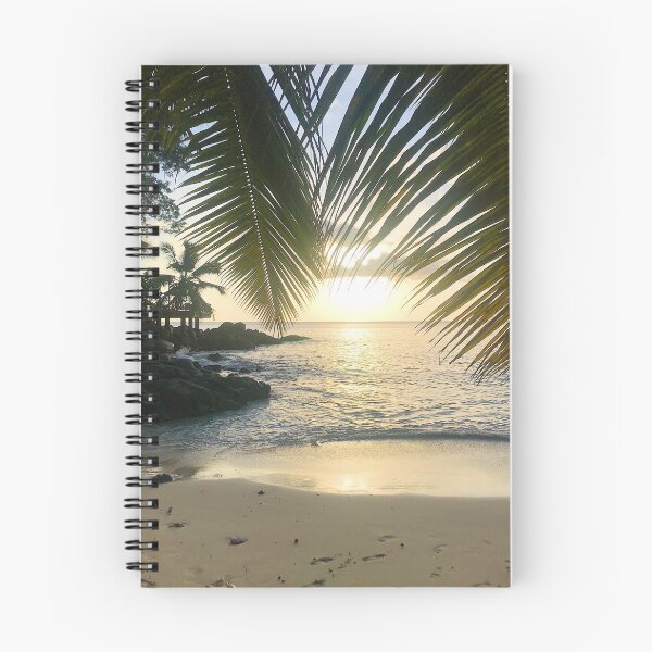 Item preview, Seychelles mahe island beach palm trees paradise print designed and sold by Simply The West Prints.