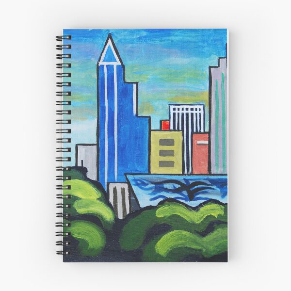 Item preview, Raleigh NC downtown skyline minimalist painting designed and sold by Tommy Midyette.