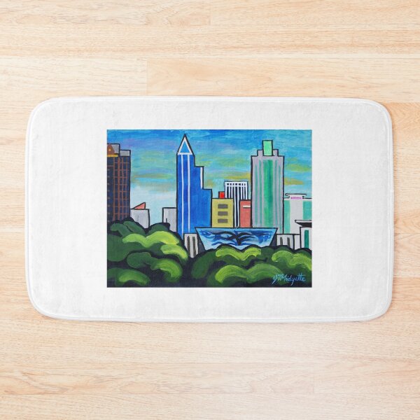 Item preview, Raleigh NC downtown skyline minimalist painting designed and sold by Tommy Midyette.