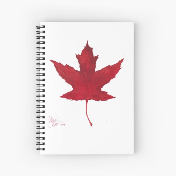 Red Leaf Spiral Notebook