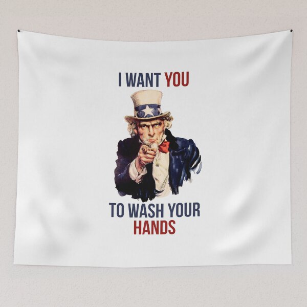 Item preview, I want you to wash your hands uncle sam original designed and sold by sanastyle.