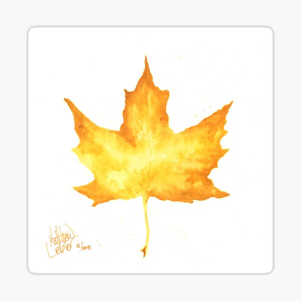 Yellow Leaf Sticker