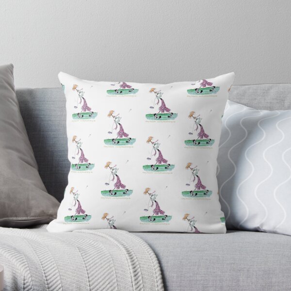Bad Hair Day, tony fernandes Throw Pillow