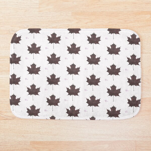 Purple Leaf Bath Mat