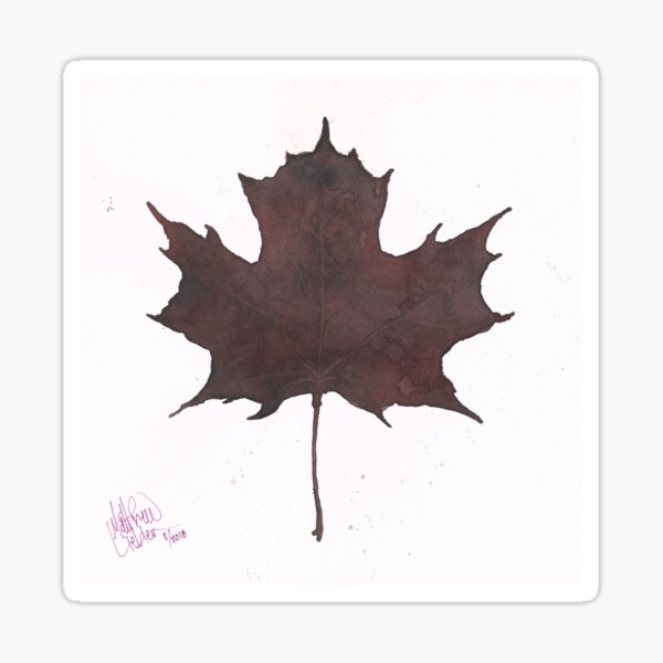 Purple Leaf Sticker