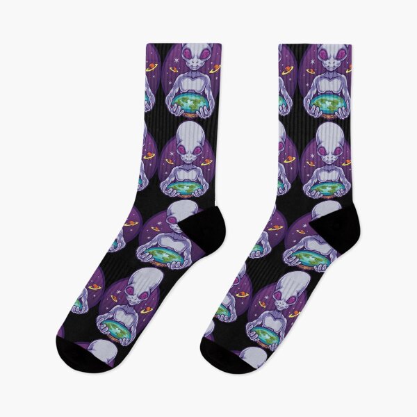 Item preview, Alien With A Flat Earth Dark designed and sold by funnierthanthou.
