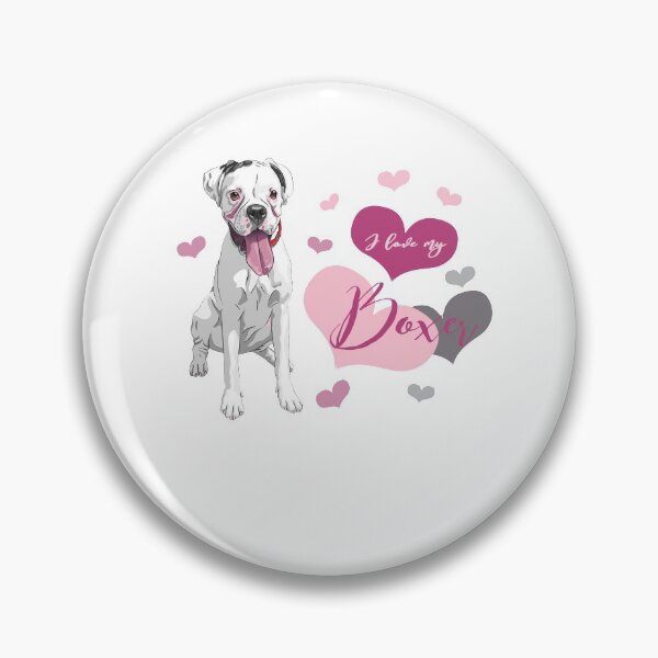 Item preview, I love my Boxer (white)! Especially for Boxer dog owners! designed and sold by rs-designs.