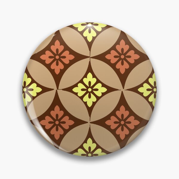 Item preview, Shippo with Flower Motif, Brown and Golden Yellow  designed and sold by Marymarice.