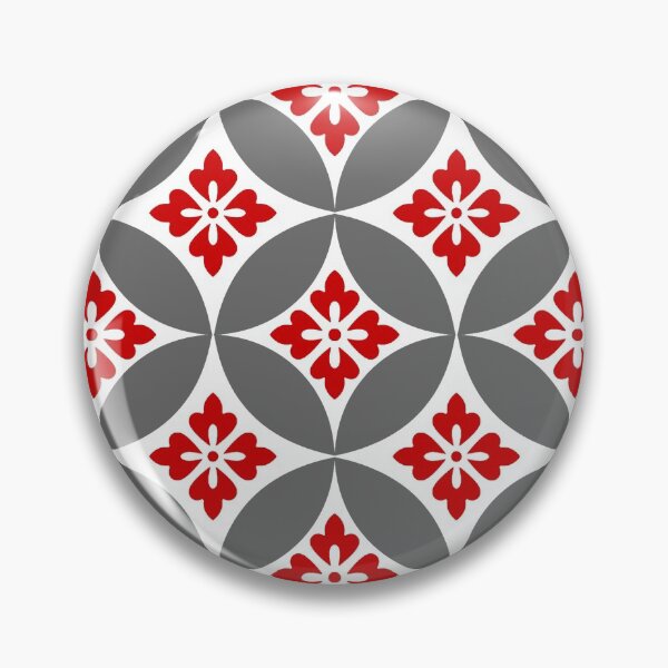 Item preview, Shippo with Flower Motif, Red, White and Gray  designed and sold by Marymarice.