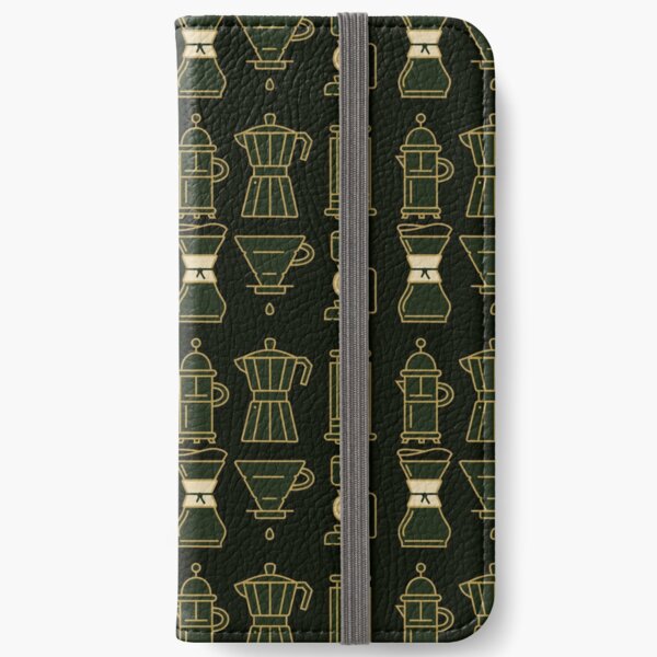 Coffee Pattern barista tools iPhone Wallet