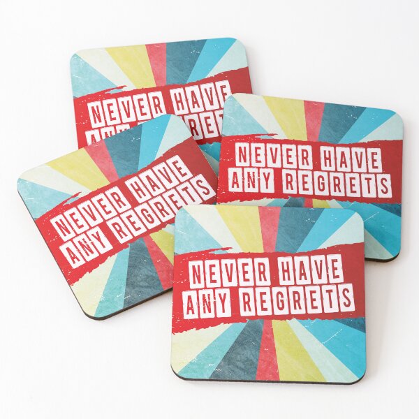 Item preview, Never Have Any Regrets  (Colorful Vintage Retro Look • Rainbow Sunburst) designed and sold by SassyClassyMe.