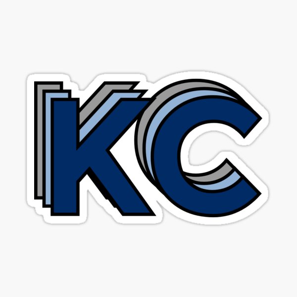 Retro KC Blue and Gray Sticker