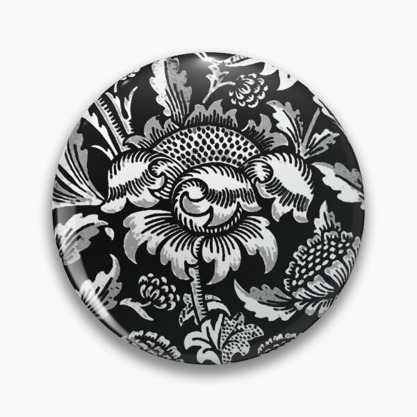 Item preview, William Morris Sunflowers, Black and White with Gray designed and sold by Marymarice.
