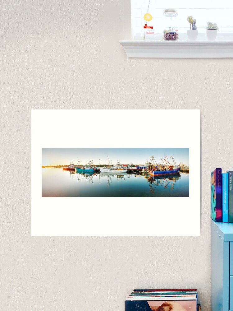 Thumbnail 1 of 3, Art Print, Lakes Entrance Boats, Gippsland, Victoria, Australia designed and sold by Chockstone.