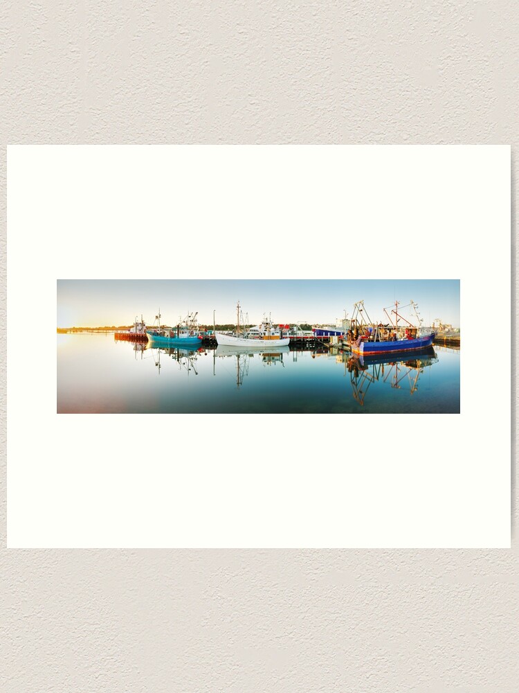 Thumbnail 2 of 3, Art Print, Lakes Entrance Boats, Gippsland, Victoria, Australia designed and sold by Chockstone.