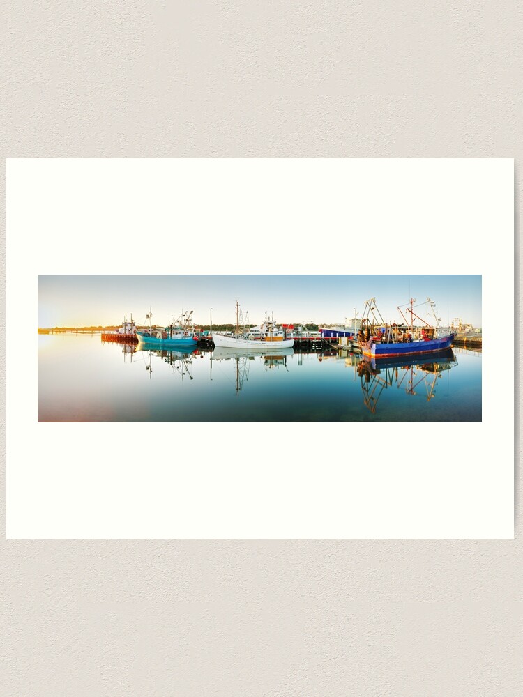 Thumbnail 2 of 3, Art Print, Lakes Entrance Boats, Gippsland, Victoria, Australia designed and sold by Chockstone.