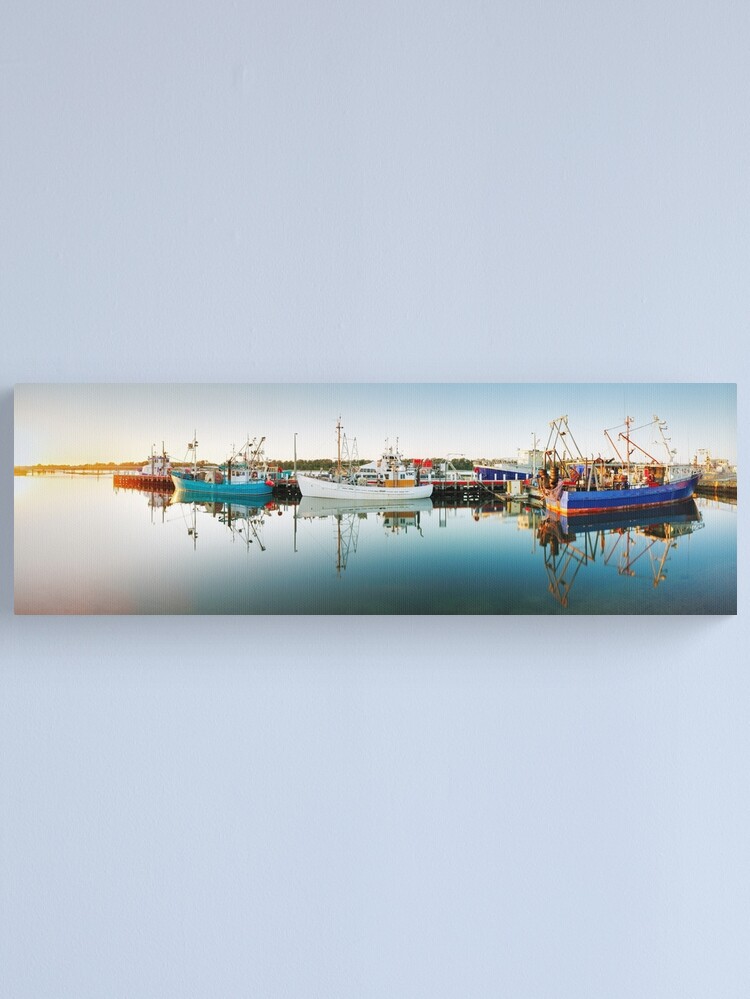 Thumbnail 2 of 3, Canvas Print, Lakes Entrance Boats, Gippsland, Victoria, Australia designed and sold by Chockstone.