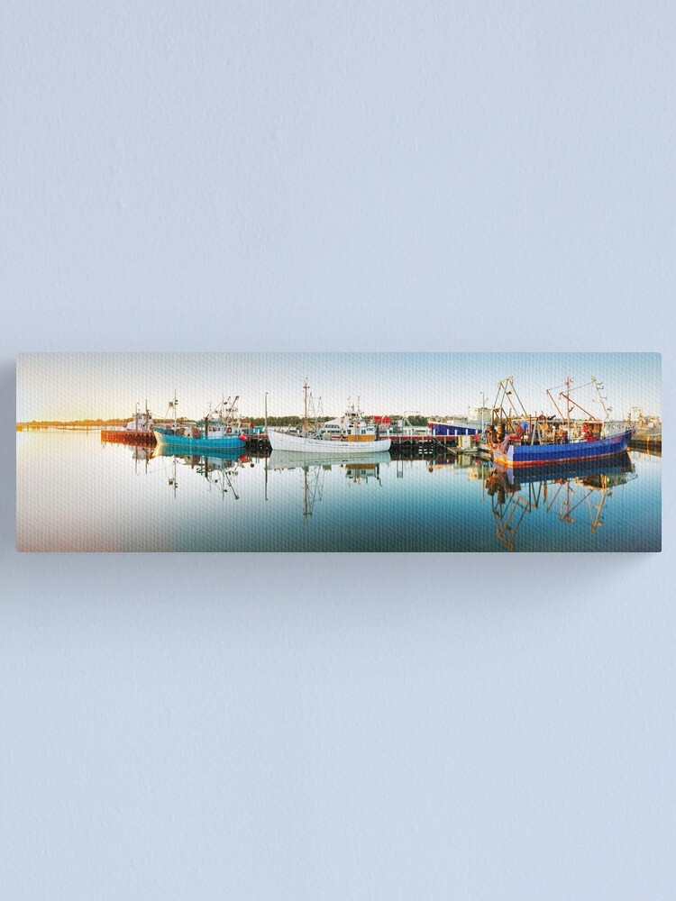 Thumbnail 2 of 3, Canvas Print, Lakes Entrance Boats, Gippsland, Victoria, Australia designed and sold by Chockstone.