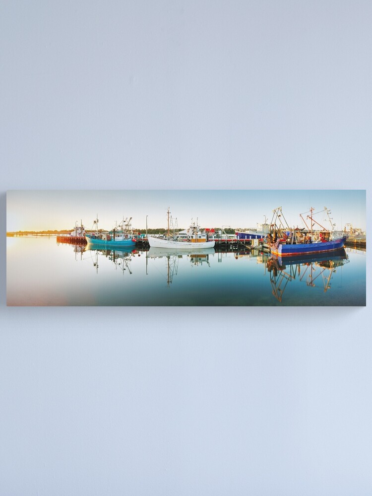 Thumbnail 2 of 3, Canvas Print, Lakes Entrance Boats, Gippsland, Victoria, Australia designed and sold by Chockstone.