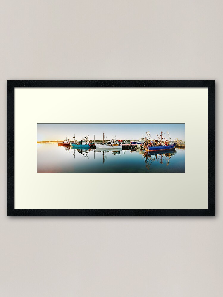Thumbnail 2 of 7, Framed Art Print, Lakes Entrance Boats, Gippsland, Victoria, Australia designed and sold by Chockstone.