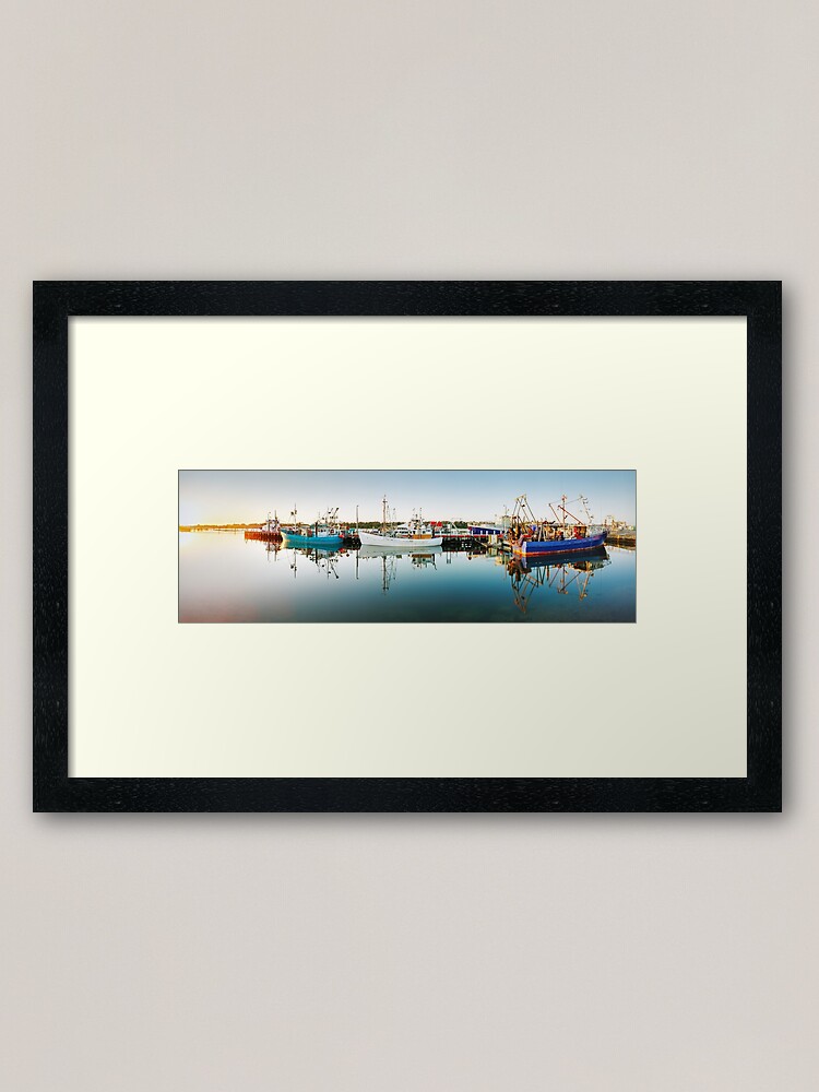 Thumbnail 2 of 7, Framed Art Print, Lakes Entrance Boats, Gippsland, Victoria, Australia designed and sold by Chockstone.