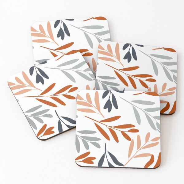 Item preview, Floral Pattern, Botanical Leaves, Blush Pink, Terracotta, Navy, Gray designed and sold by meggydesigns.