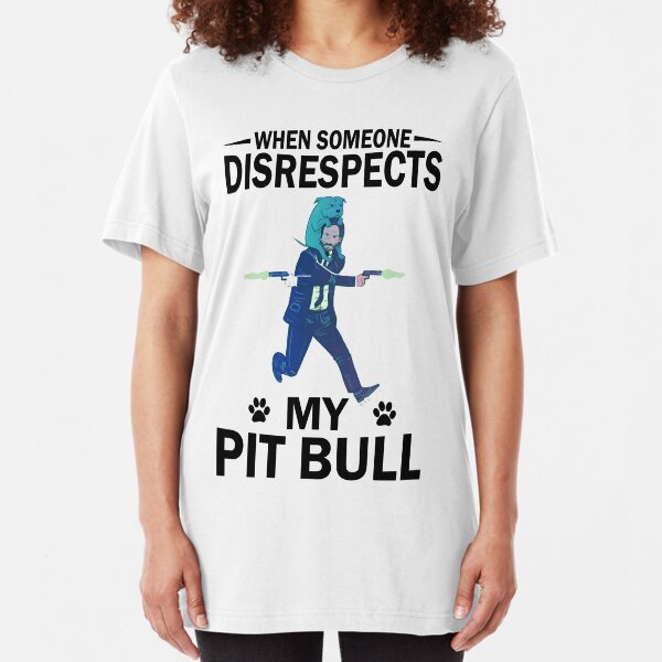Respect Pit bull Slim Fit T-Shirt
