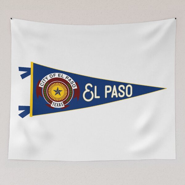 Item preview, El Paso Flag Pennant designed and sold by Decal Mania.